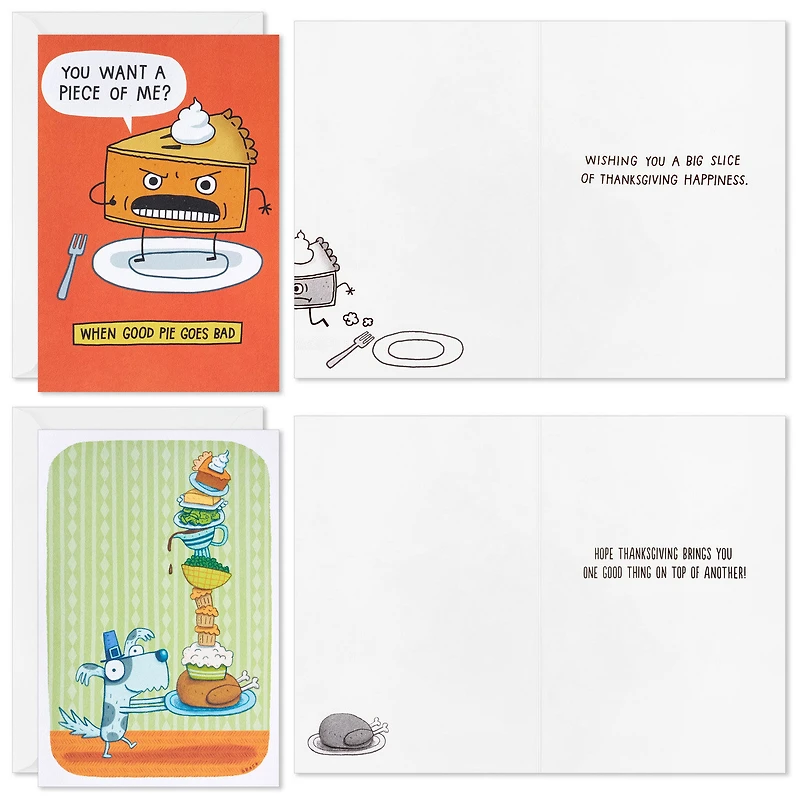 Big Slice of Gratitude Assorted Funny Thanksgiving Cards, Pack of 16 for only USD 10.99 | Hallmark