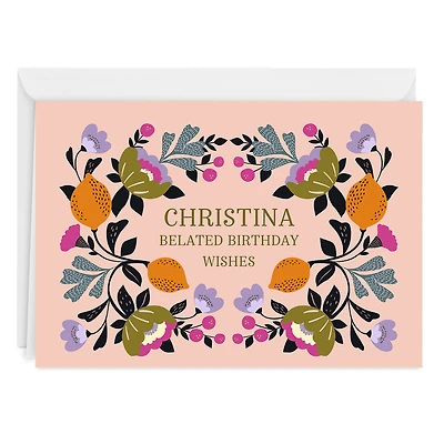 Florals on Pink Custom Card for only USD 4.99 | Hallmark