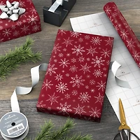 Snowflakes on Red Christmas Wrapping Paper Roll, 22.5 sq. ft. for only USD 4.99 | Hallmark