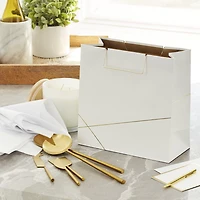 White With Gold Large Square Gift Bag, 10.4" for only USD 6.99 | Hallmark