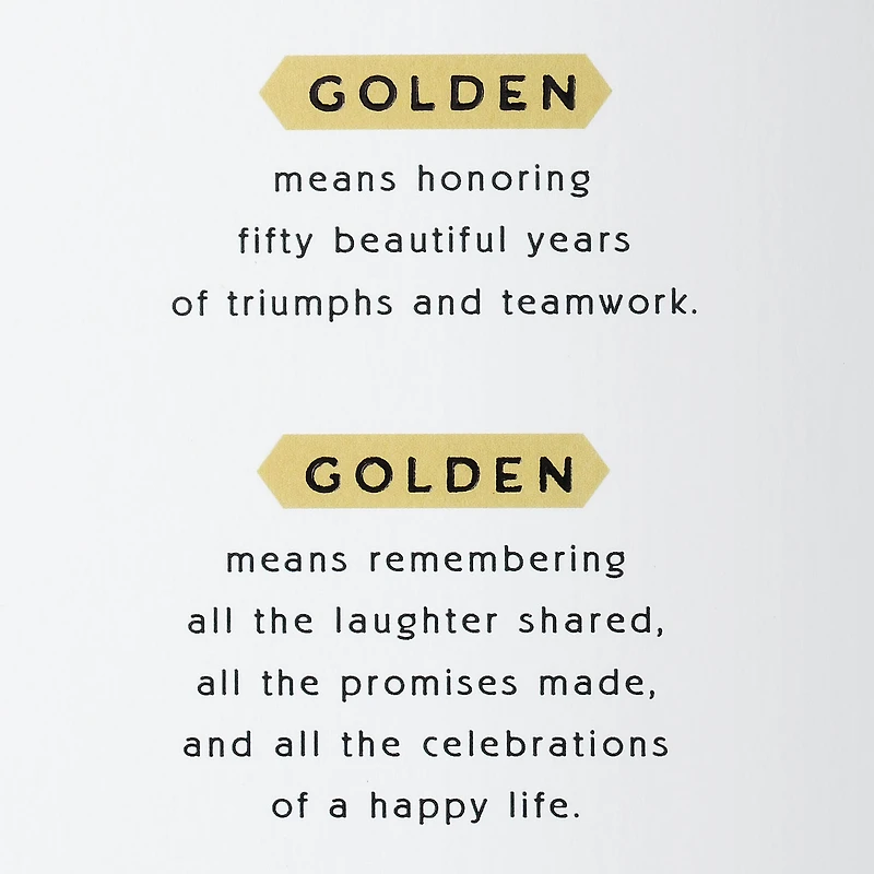 Golden Means 50th Anniversary Card for only USD 5.59 | Hallmark