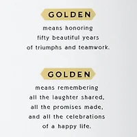 Golden Means 50th Anniversary Card for only USD 5.59 | Hallmark