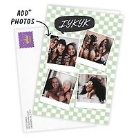 Personalized Green and White Checkerboard Photo Card for only USD 4.99 | Hallmark