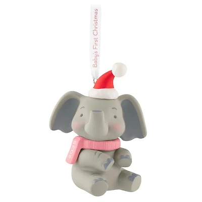 Baby Girl's First Christmas Elephant 2025 Ornament for only USD 23.99 | Hallmark
