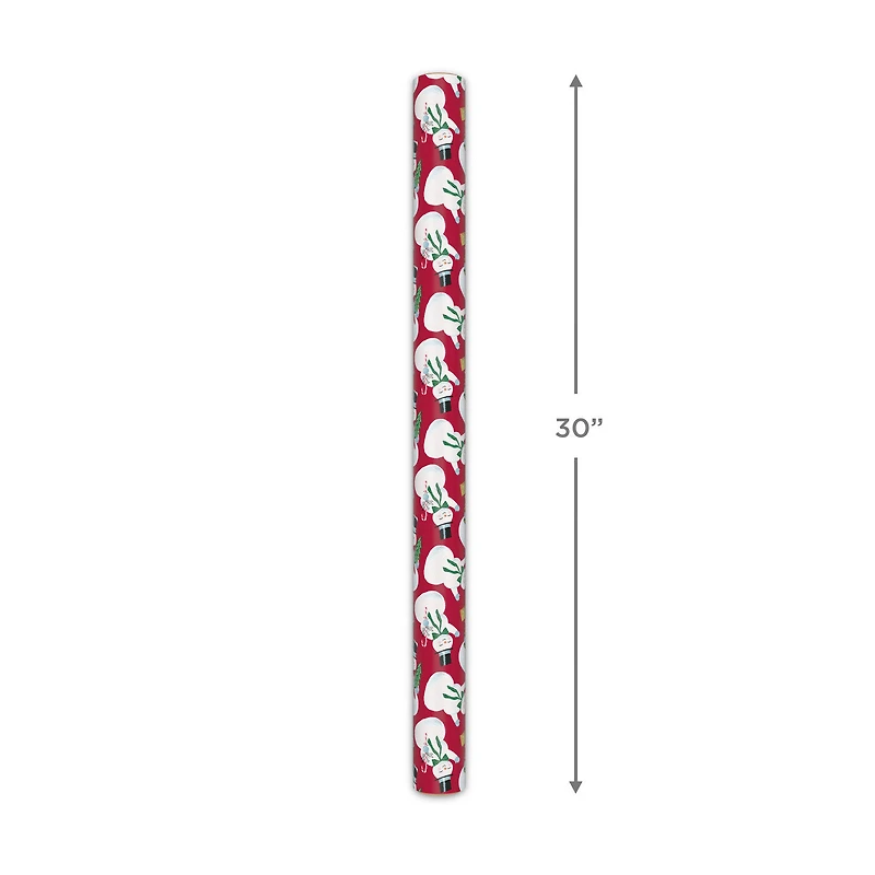 Snowmen on Red Christmas Wrapping Paper Roll, 35 sq. ft. for only USD 4.99 | Hallmark
