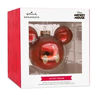 Disney Mickey Mouse Ears Icon Glass Hallmark Ornament for only USD 14.99 | Hallmark