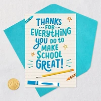 You Make School Great Thank You Card From Kids for only USD 2.99 | Hallmark