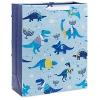 15.5" Dinos on Blue Extra-Large Hanukkah Gift Bag for only USD 4.99 | Hallmark