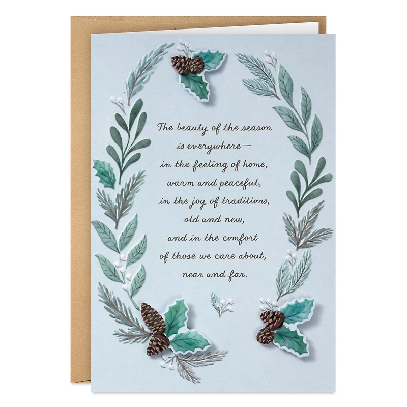Pine Boughs on Pale Green Boxed Christmas Cards, Pack of 16 for only USD 17.49 | Hallmark