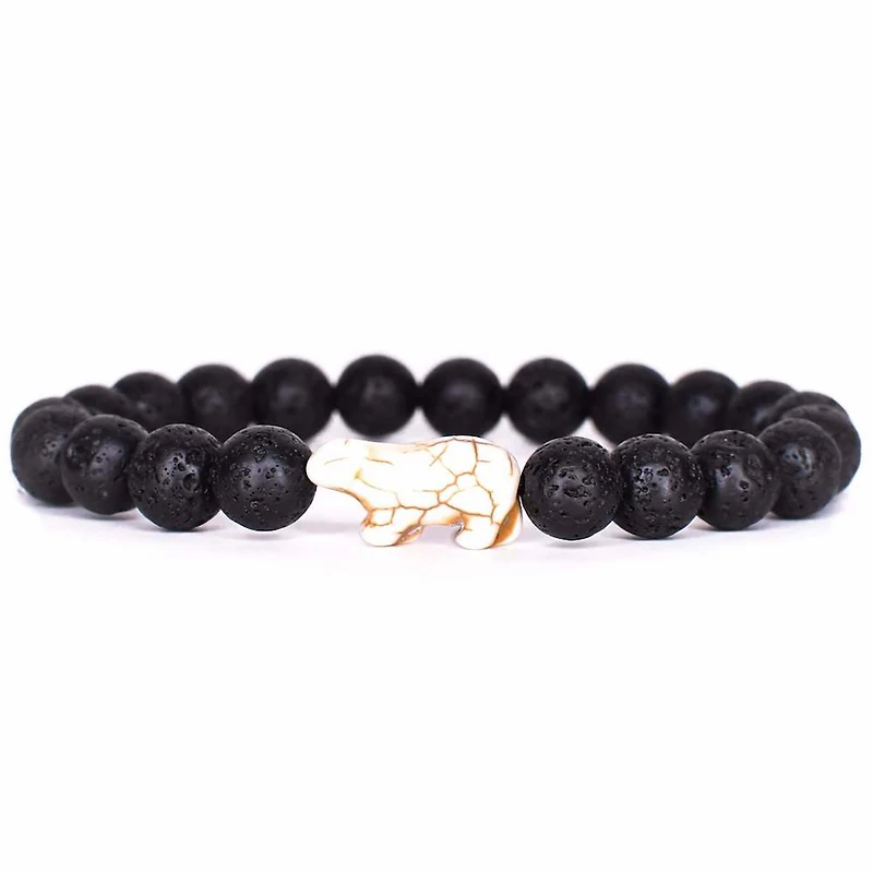 Fahlo Lava Stone Polar Bear Venture Bracelet for only USD 18.99 | Hallmark