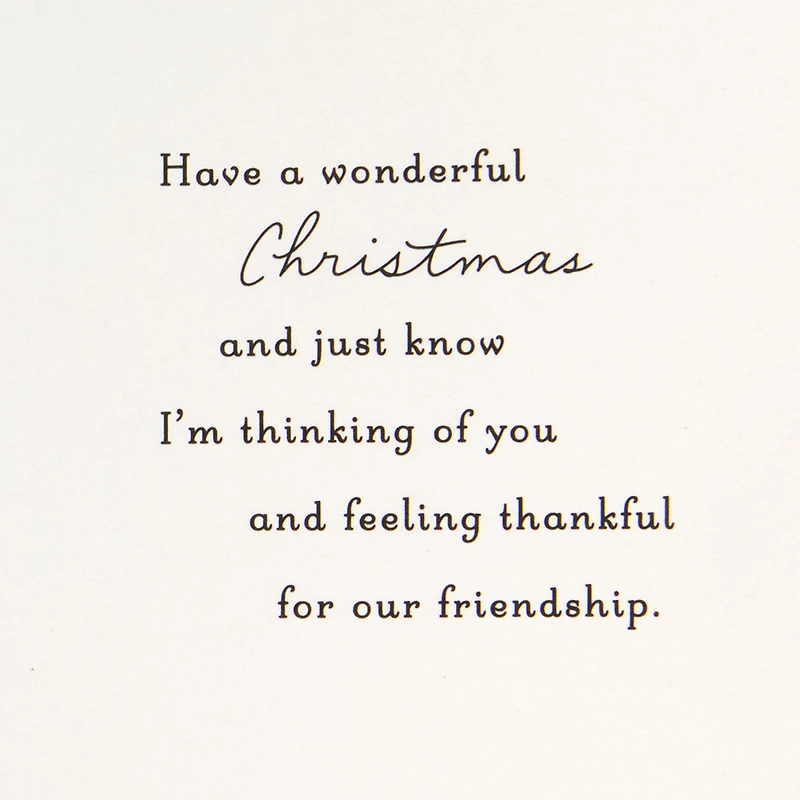 Thankful for Our Friendship Christmas Card for Friend for only USD 3.99 | Hallmark