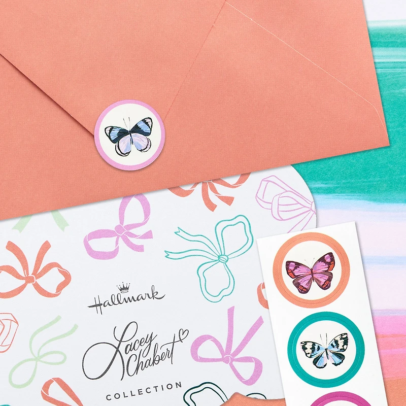 Lacey Chabert Collection Ribbons and Scallops Stationery Set With Seals, 12 sheets for only USD 8.99 | Hallmark