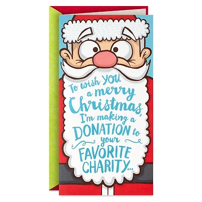 Making a Donation Santa Funny Pop-Up Money Holder Christmas Card for only USD 4.99 | Hallmark