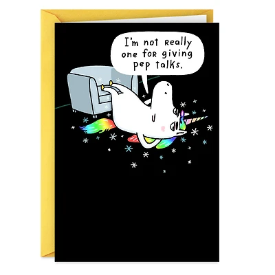 Meh Unicorn Pep Talk Funny Encouragement Card for only USD 3.99 | Hallmark