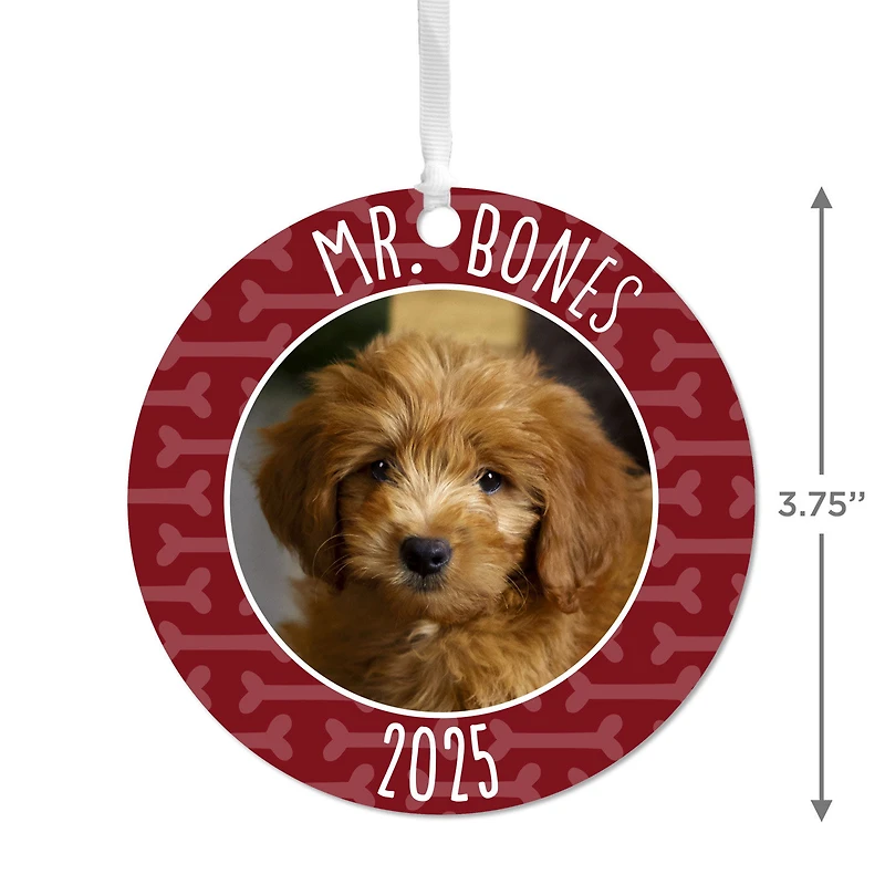 Pet Round Metal Personalized Ornament, Custom Photo and Text for only USD 17.99 | Hallmark