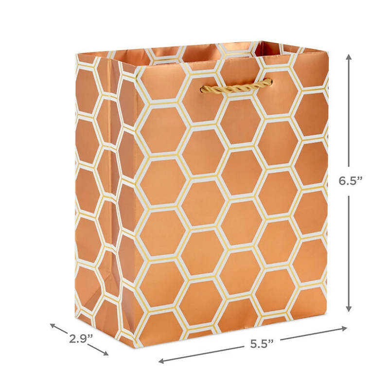 6.5" Copper Hexagons Small Gift Bag for only USD 2.49 | Hallmark