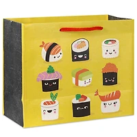 7.7" Sushi Smiles on Yellow Medium Horizontal Gift Bag for only USD 3.49 | Hallmark