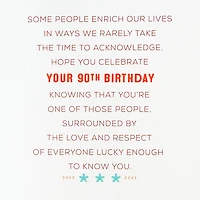 You Enrich the Lives of Others 90th Birthday Card for only USD 5.99 | Hallmark