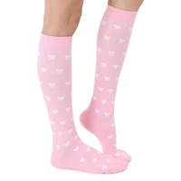 Living Royal White Bows on Pink Compression Socks for only USD 15.00 | Hallmark