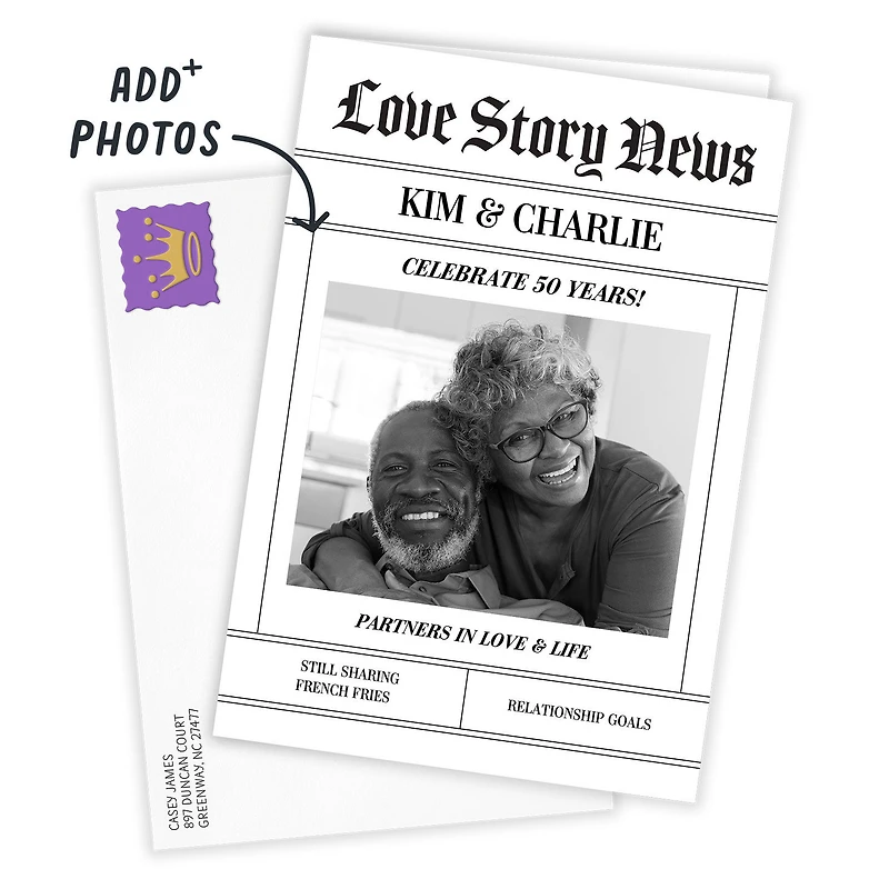 Love Story News Custom Anniversary Card for only USD 4.99 | Hallmark