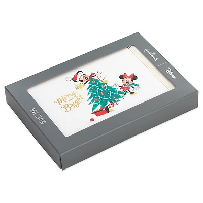 Disney Mickey Mouse and Disney Minnie Mouse Merry and Bright Boxed Christmas Cards, Pack of 16 for only USD 15.49 | Hallmark