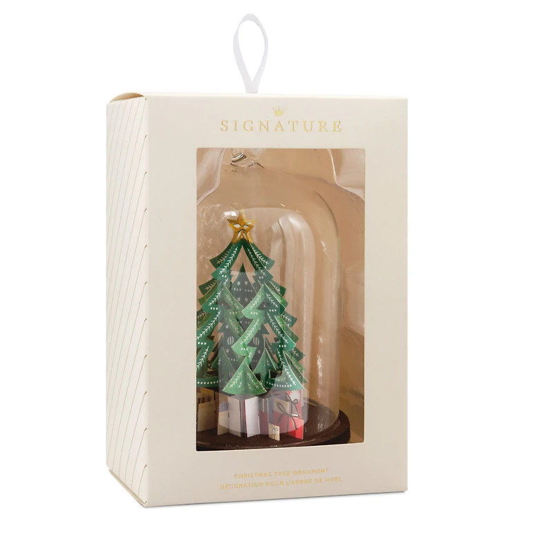 Signature Christmas Tree Cloche Glass and Paper Hallmark Ornament for only USD 28.99 | Hallmark