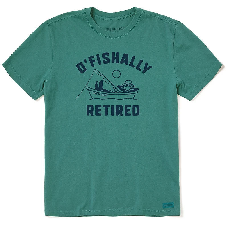 Life Is Good Men's O'Fishally Retired Green T-Shirt for only USD 29.50 | Hallmark