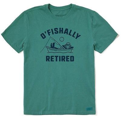 Life Is Good Men's O'Fishally Retired Green T-Shirt for only USD 29.50 | Hallmark