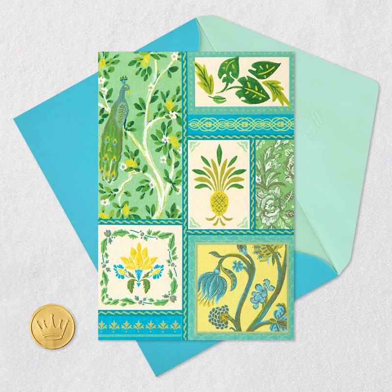 Peacock and Botanical Wallpaper Prints Blank Card for only USD 4.99 | Hallmark