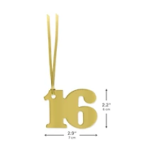 Gold "16" Die-Cut Gift Trim for only USD 4.49 | Hallmark
