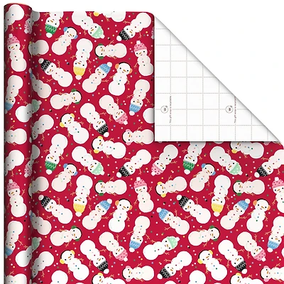 Snow Kiddos on Red Jumbo Holiday Wrapping Paper Roll, 90 sq. ft. for only USD 9.99 | Hallmark