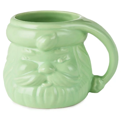 Mint Green Sculpted Santa Mug, 8 oz. for only USD 16.99 | Hallmark
