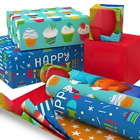 Bright Birthday 3-Pack Reversible Wrapping Paper for only USD 16.99 | Hallmark