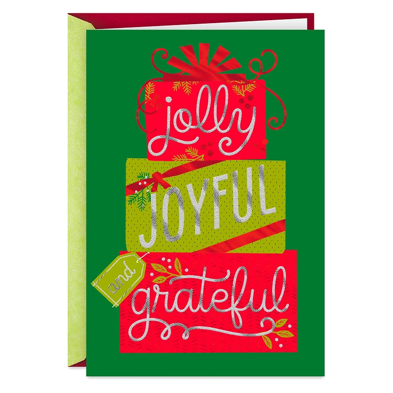 Jolly, Joyful and Grateful Christmas Thank You Card for only USD 2.99 | Hallmark