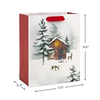 9.6" Cozy Cabin Scene Medium Holiday Gift Bag for only USD 3.49 | Hallmark