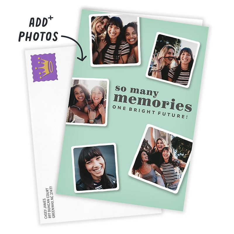Personalized Photo Collage Mint Green Photo Card for only USD 4.99 | Hallmark
