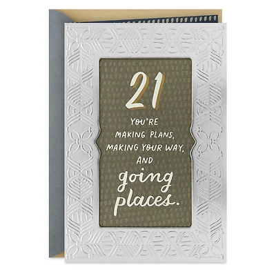 You’re Going Places 21st Birthday Card for only USD 5.99 | Hallmark