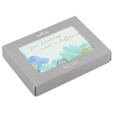 Abstract Flowers on Blue Boxed Blank Thank-You Notes, Pack of 10 for only USD 10.49 | Hallmark