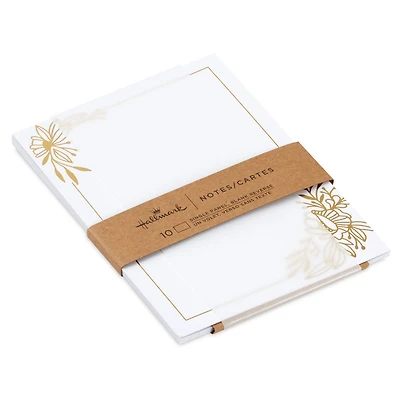 Gold Floral Swags on White Flat Blank Notes, Pack of 10 for only USD 5.00 | Hallmark