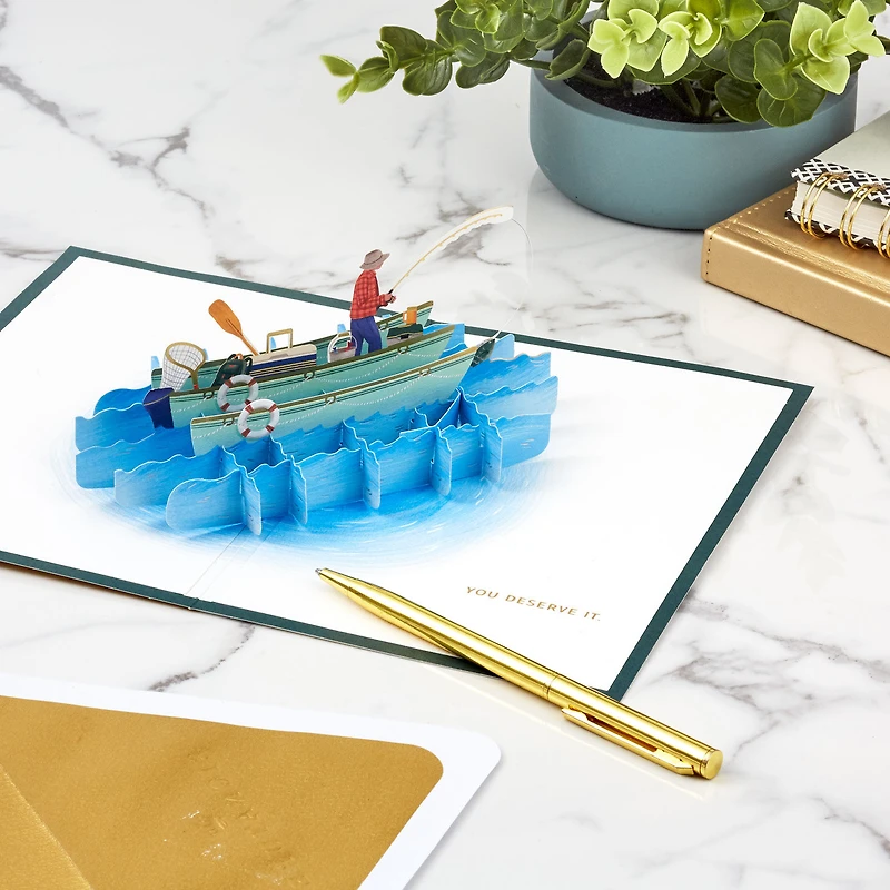 Have a Reel Nice Day, Fishing Boat Pop-Up Card for only USD 12.99 | Hallmark