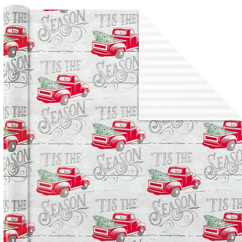 Rustic Winter 3-Pack Reversible Metallic Christmas Wrapping Paper, 120 sq. ft. for only USD 16.99 | Hallmark