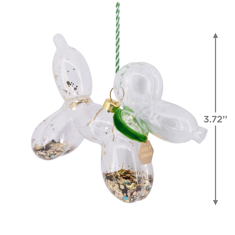 Signature Green and Gold Balloon Dog Glass Hallmark Ornament for only USD 22.99 | Hallmark