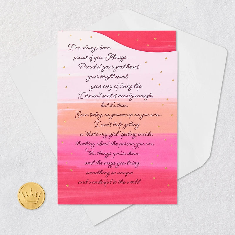 So Proud of You Birthday Card for Daughter for only USD 4.59 | Hallmark