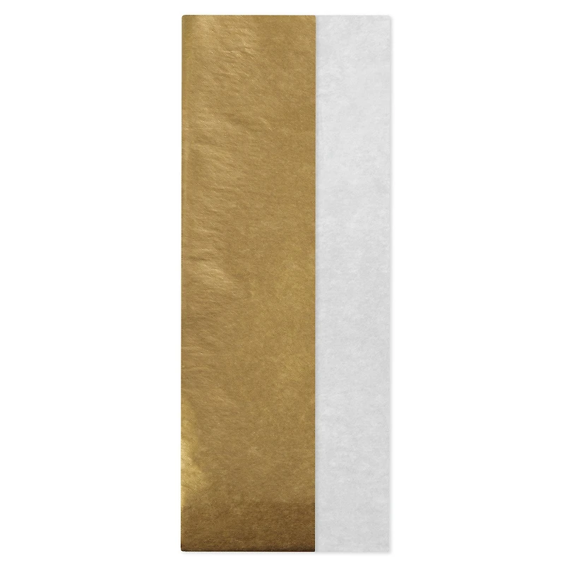 Solid White/Metallic Gold 2-Pack Holiday Tissue Paper, 6 sheets for only USD 2.49 | Hallmark