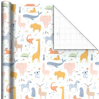 Pastel Animals Jumbo Wrapping Paper, 90 sq. ft. for only USD 9.99 | Hallmark