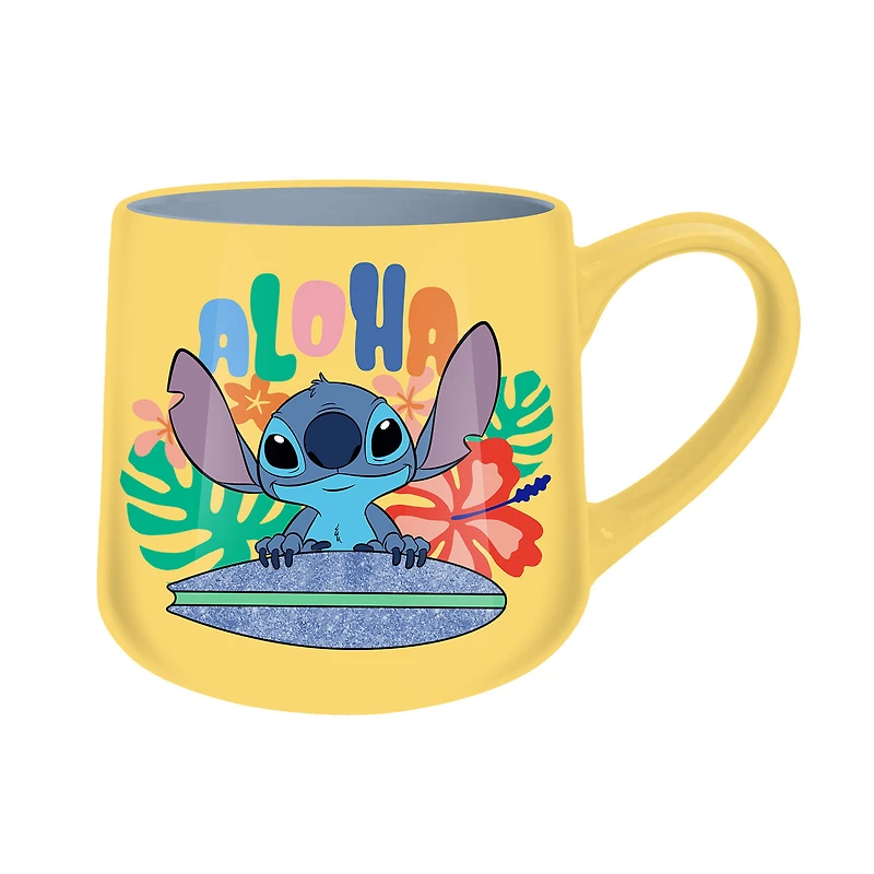Silver Buffalo Disney Stitch With Surfboard Yellow Mug, 18 oz. for only USD 16.99 | Hallmark