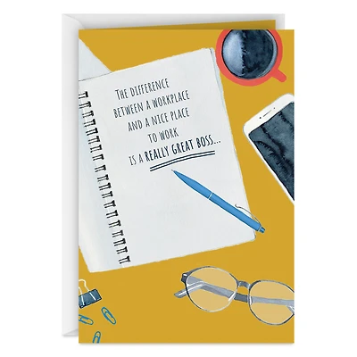 You Make a Difference Boss's Day Card for only USD 2.00 | Hallmark