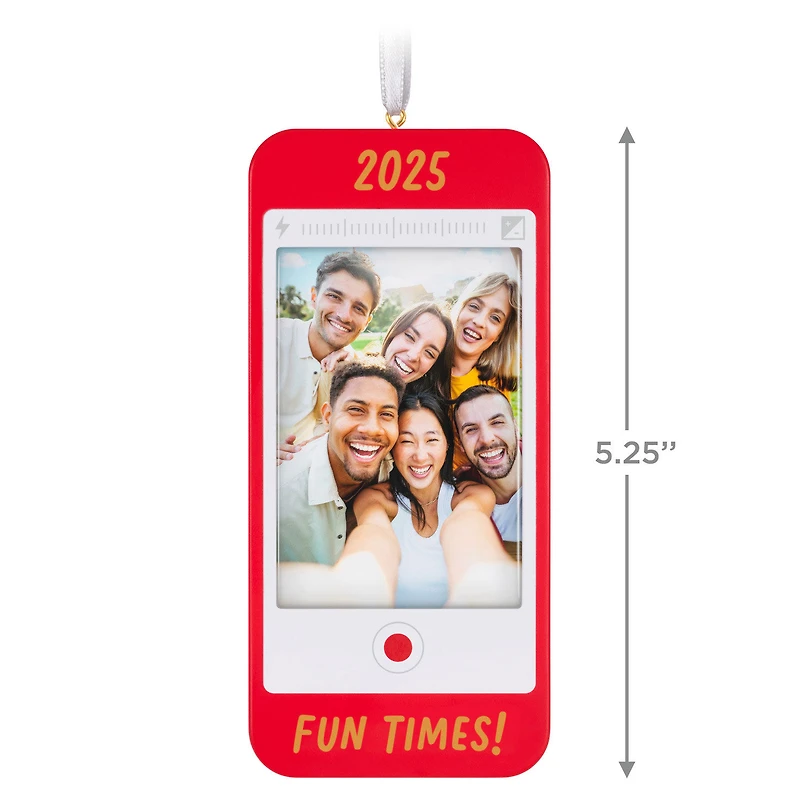 Fun Times 2025 Cell Phone Personalized Ornament, Custom Photo for only USD 29.99 | Hallmark