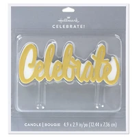 Gold Metallic "Celebrate" Birthday Candle for only USD 5.99 | Hallmark