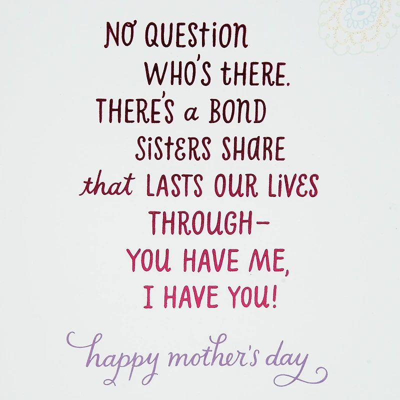 We Share a Special Bond Mother's Day Card for Sister From Sister for only USD 5.29 | Hallmark